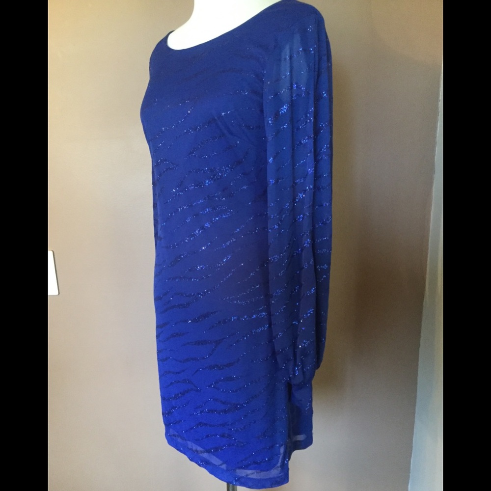 Teeze Me Blue Sparkly Dress - Picture 3 of 5
